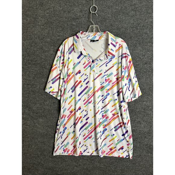 Green Side Golf Mens Performance Polo Shirt Size XXL Multi Color Short Sleeve - Picture 1 of 6